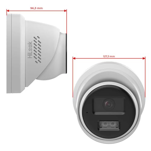 HiLook PoE Kamera Set – 4× 6MP Dome, Farb-/IR-Nachtsicht, KI-Erkennung, SD-Slot, 8CH 4K NVR mit 2TB, App-Steuerung, für Außenbereich