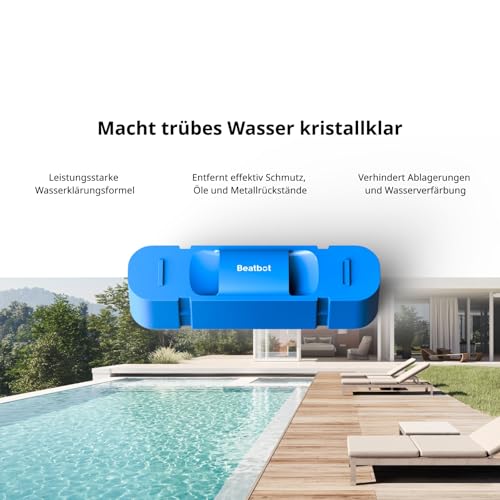 Beatbot AquaSense 2 Pro Pool Robot Set with Clarifier Set, Pool Vacuum Cleaner Design for Cleaning Floor, Wall, Surfaces and Clarifies Water, Floats on Water Surface After Cleaning