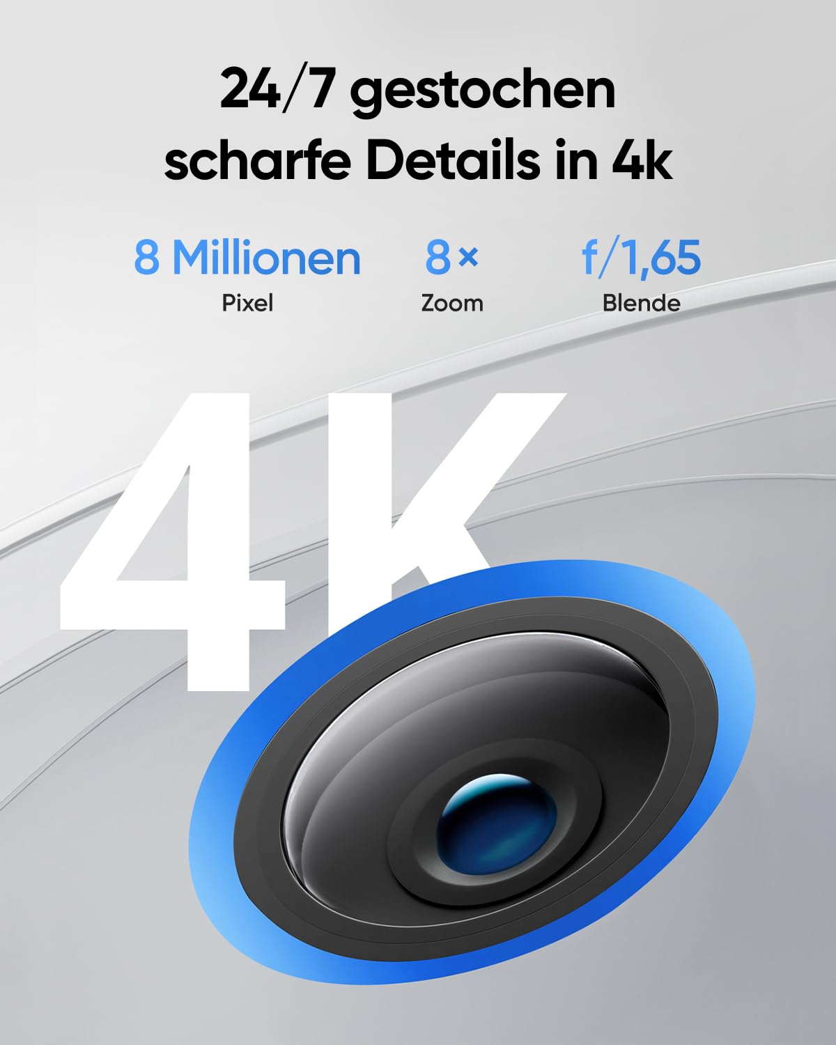 eufyCam E330 Set (4 Kameras) – 4K, 24/7 Aufnahme, Netzstrom, KI-Gesichtserkennung, HomeBase 3, starkes Wi-Fi, keine Gebühren, für Außen