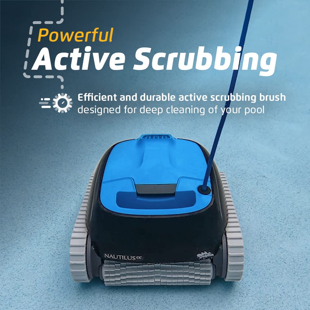 Dolphin Nautilus CC PRO IOT Automatischer Poolreiniger Poolroboter mit Kabel - Boden, Wasserlinie und Wandreinigung - Kontrolle mit app, Eingelassene Pools bis zu 15 m, Wasserpflege