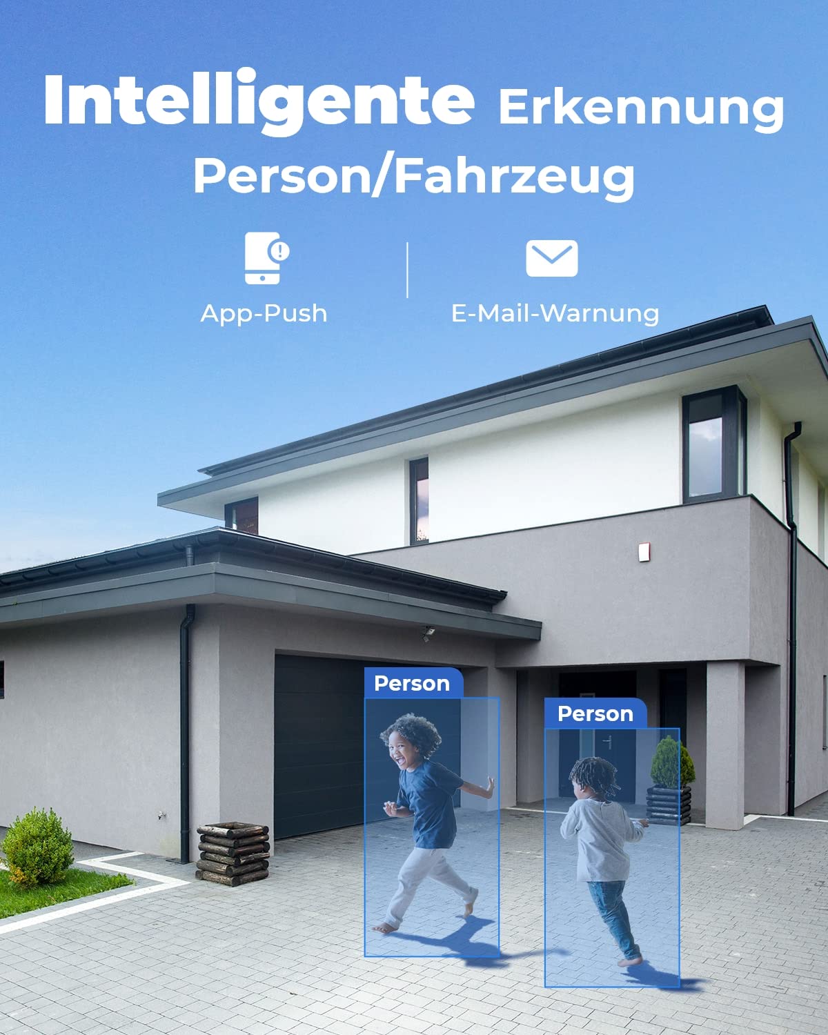 Reolink 4K Kamera Set – 8× 8MP PoE, 16CH NVR mit 4TB, Personen-/Fahrzeugerkennung, 30 m IR-Nachtsicht, IP66, für außen & innen (RLK16-800B8)