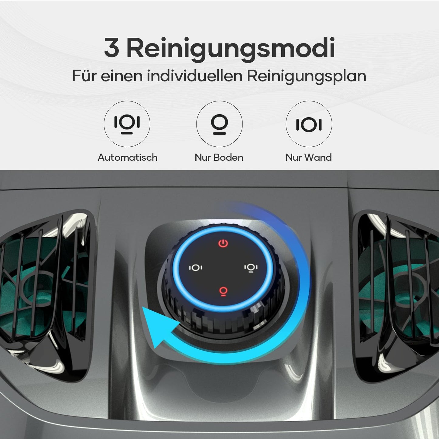 AIPER ZT6002 Kabelloser Poolroboter – Quad-Motor, WavePath, 3 Modi, 18500 LPH, für Boden & Wand bis 150 m²