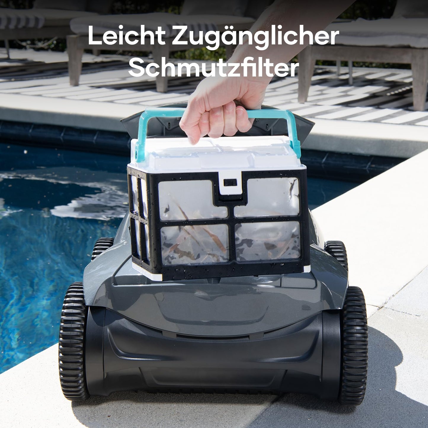AIPER ZT6002 Kabelloser Poolroboter – Quad-Motor, WavePath, 3 Modi, 18500 LPH, für Boden & Wand bis 150 m²