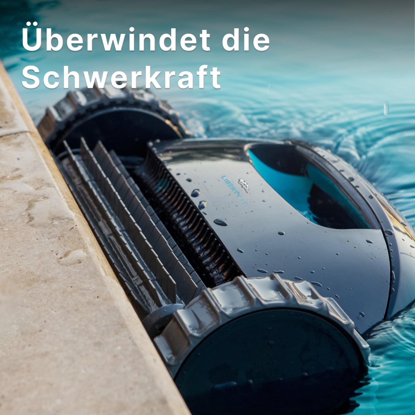 Dolphin Liberty 300 Automatischer Poolreiniger Poolroboter kabellos - Boden und Wandreinigung - Energieeinsparung, Eingelassene Pools bis zu 10 m, Wasserpflege