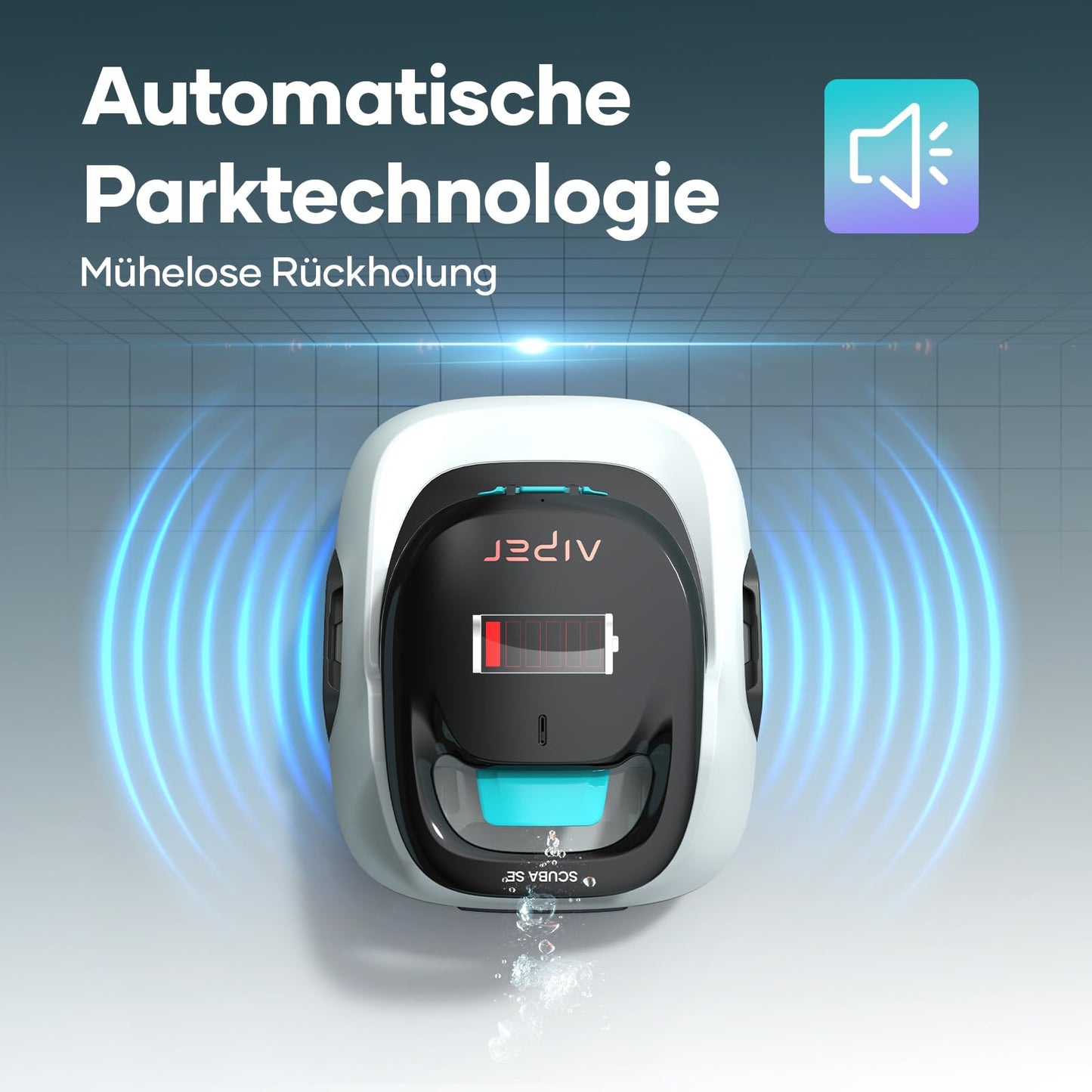 AIPER ZT6002 Kabelloser Poolroboter – Quad-Motor, WavePath, 3 Modi, 18500 LPH, für Boden & Wand bis 150 m²