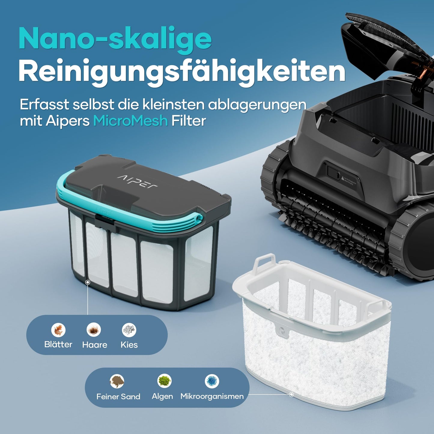 AIPER Scuba X1 Pro Poolroboter – 25200 LPH, Dual-Motor, 3 Modi, Boden-, Wand- & Wasserlinienreinigung, bis 200 m²