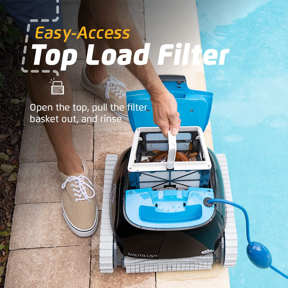 Dolphin Nautilus CC PRO IOT Automatischer Poolreiniger Poolroboter mit Kabel - Boden, Wasserlinie und Wandreinigung - Kontrolle mit app, Eingelassene Pools bis zu 15 m, Wasserpflege