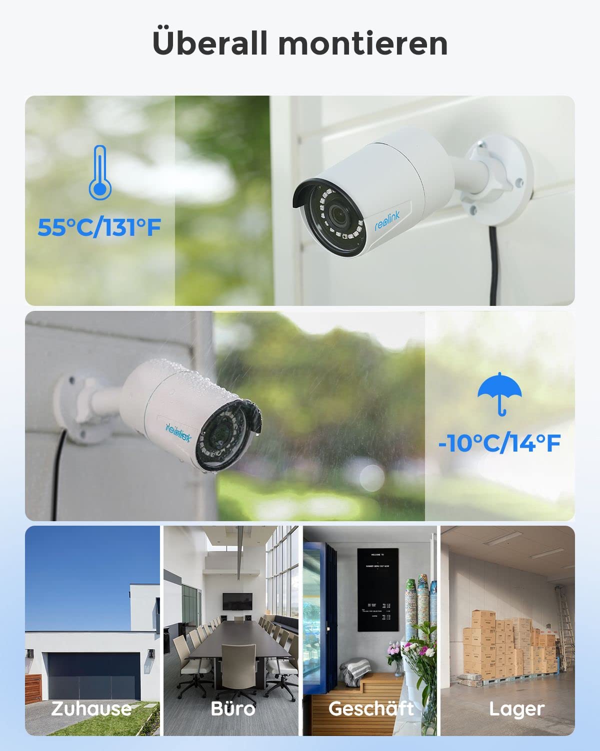 Reolink 5MP Kamera Set – 4× PoE Outdoor-Kameras, 8CH NVR mit 2TB, Personen-/Fahrzeugerkennung, IR-Nachtsicht, 24/7 Überwachung (RLK8-410B4-5MP)