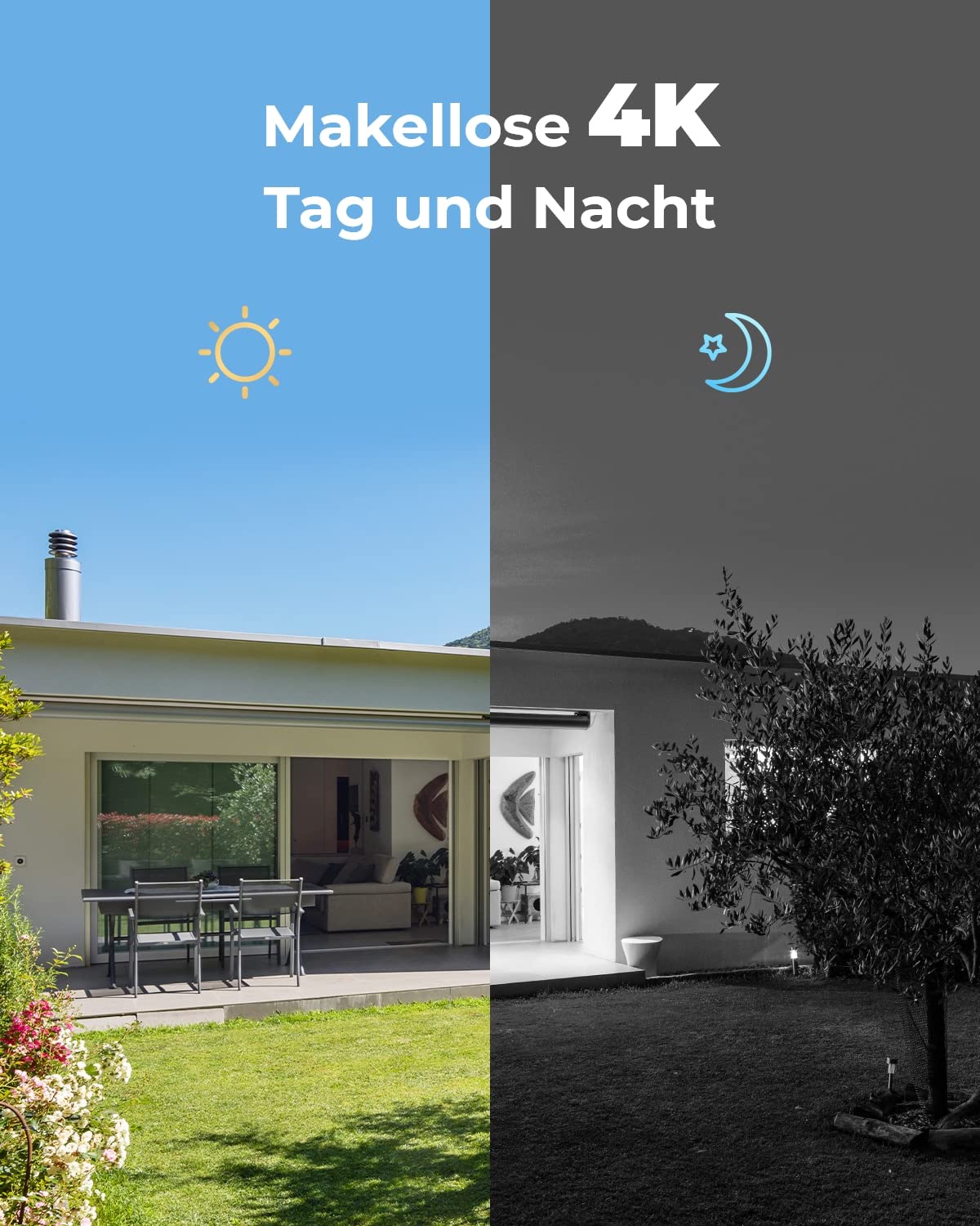 Reolink 4K Kamera Set – 8× 8MP PoE, 16CH NVR mit 4TB, Personen-/Fahrzeugerkennung, 30 m IR-Nachtsicht, IP66, für außen & innen (RLK16-800B8)