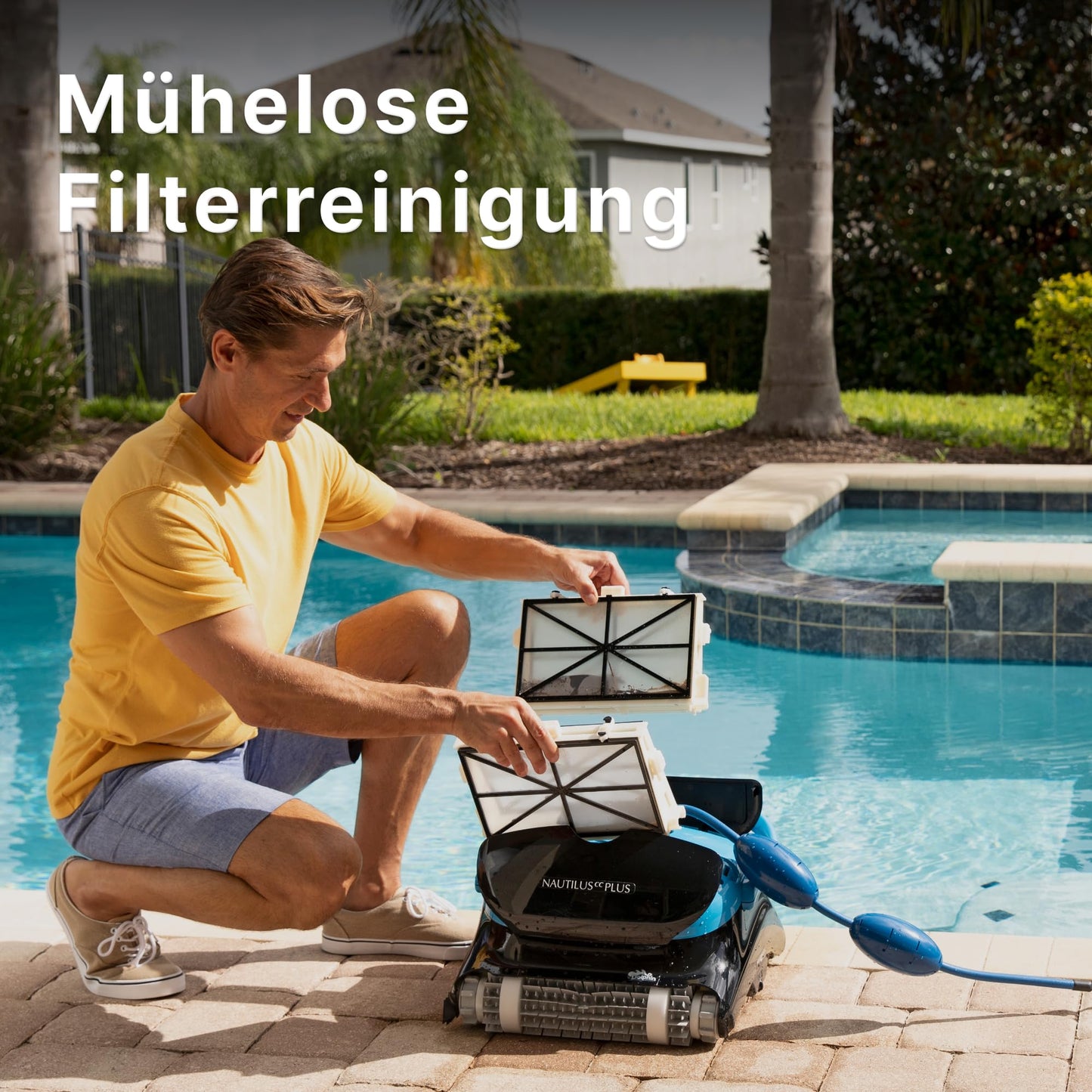 Dolphin Nautilus CC Automatischer Poolroboter mit Kabel – Boden- & Wandreinigung, Energiesparend, für eingelassene Pools bis 10 m