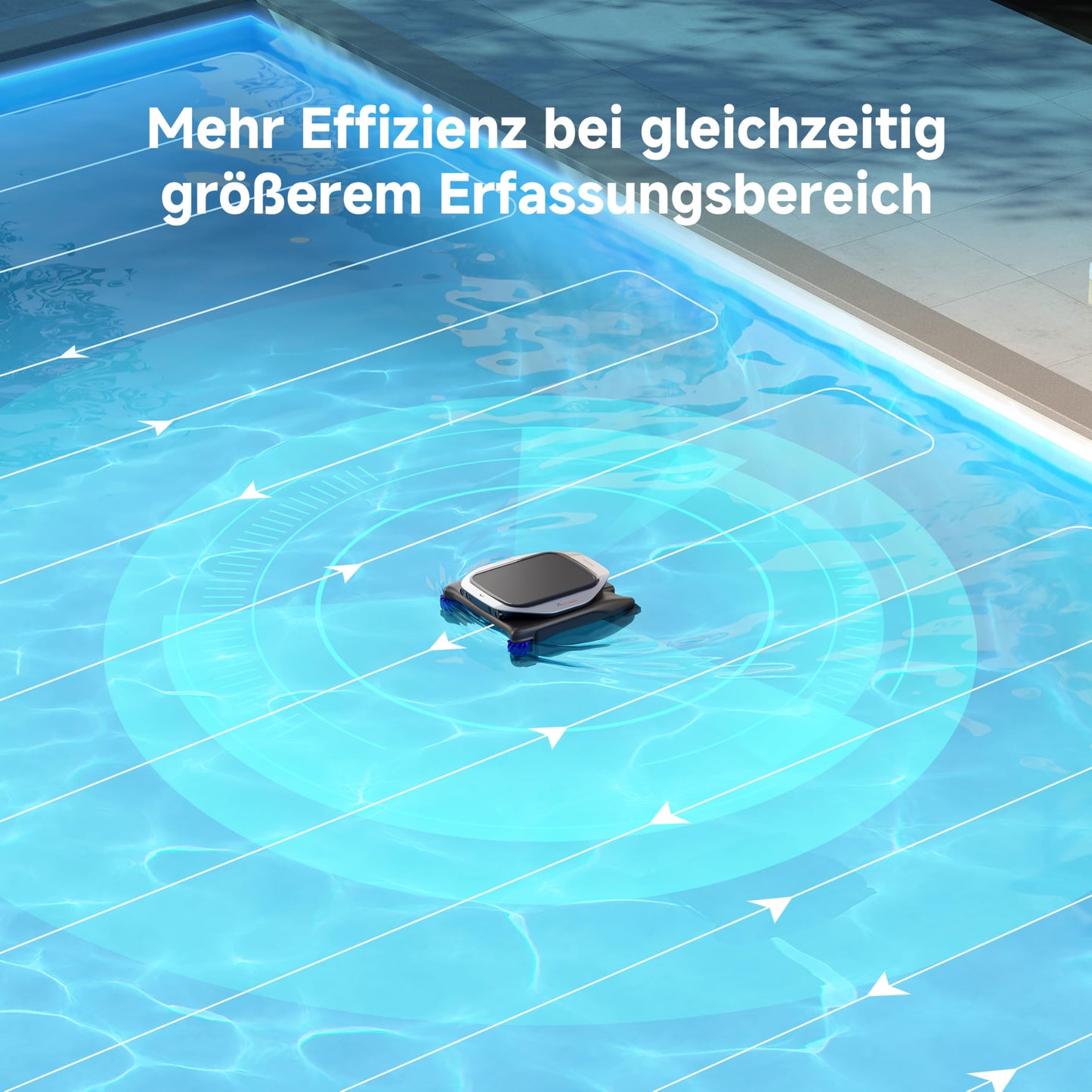 DREAME Z1 Pro Poolroboter – Hohe Saugleistung, Boden-, Wand- & Wasserlinienreinigung, Intelligente Routenplanung, bis 200 m²