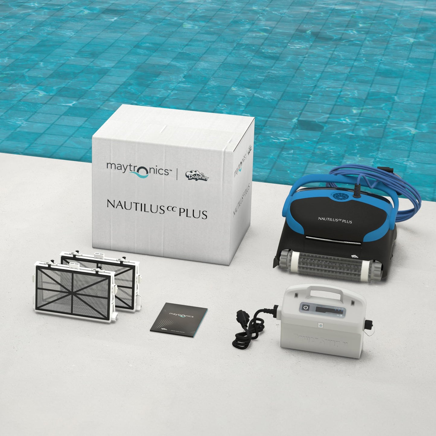 Dolphin Nautilus CC Automatischer Poolroboter mit Kabel – Boden- & Wandreinigung, Energiesparend, für eingelassene Pools bis 10 m