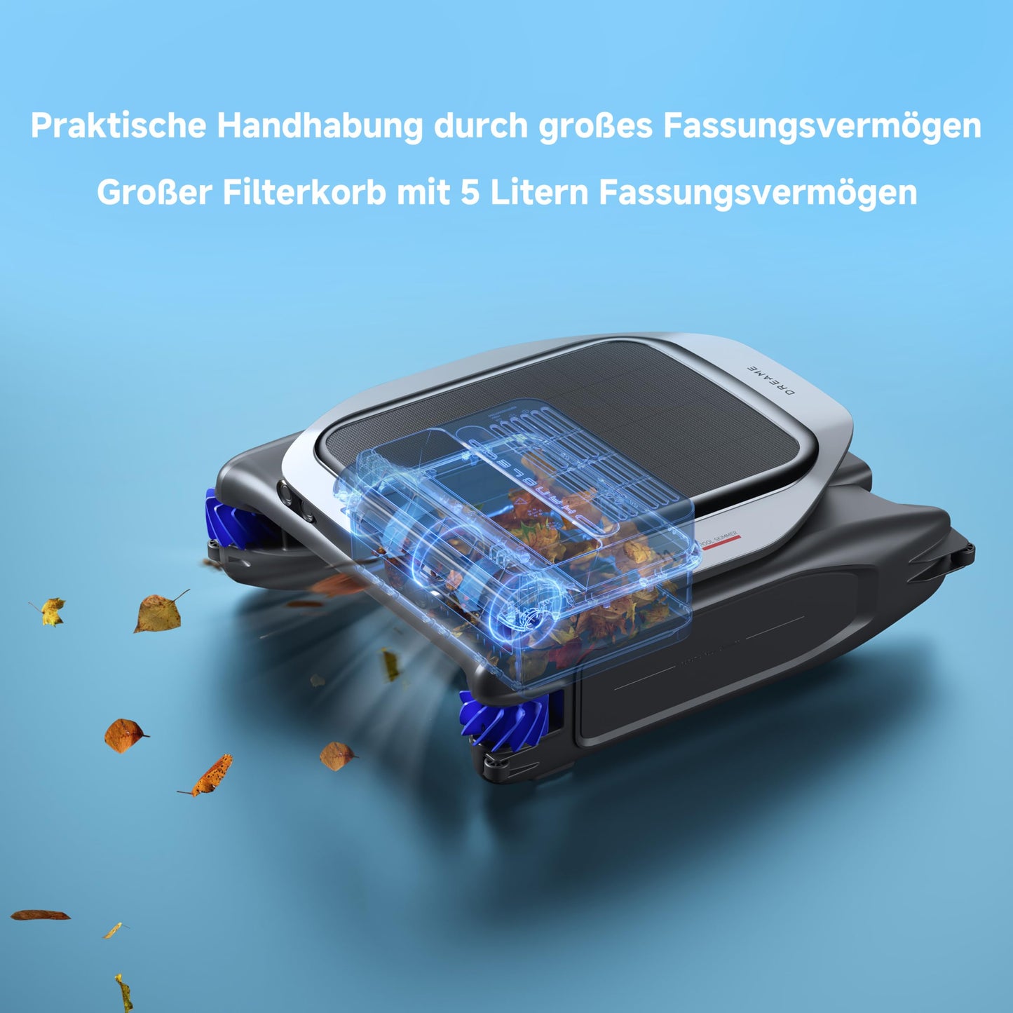 DREAME Z1 Pro Poolroboter – Hohe Saugleistung, Boden-, Wand- & Wasserlinienreinigung, Intelligente Routenplanung, bis 200 m²