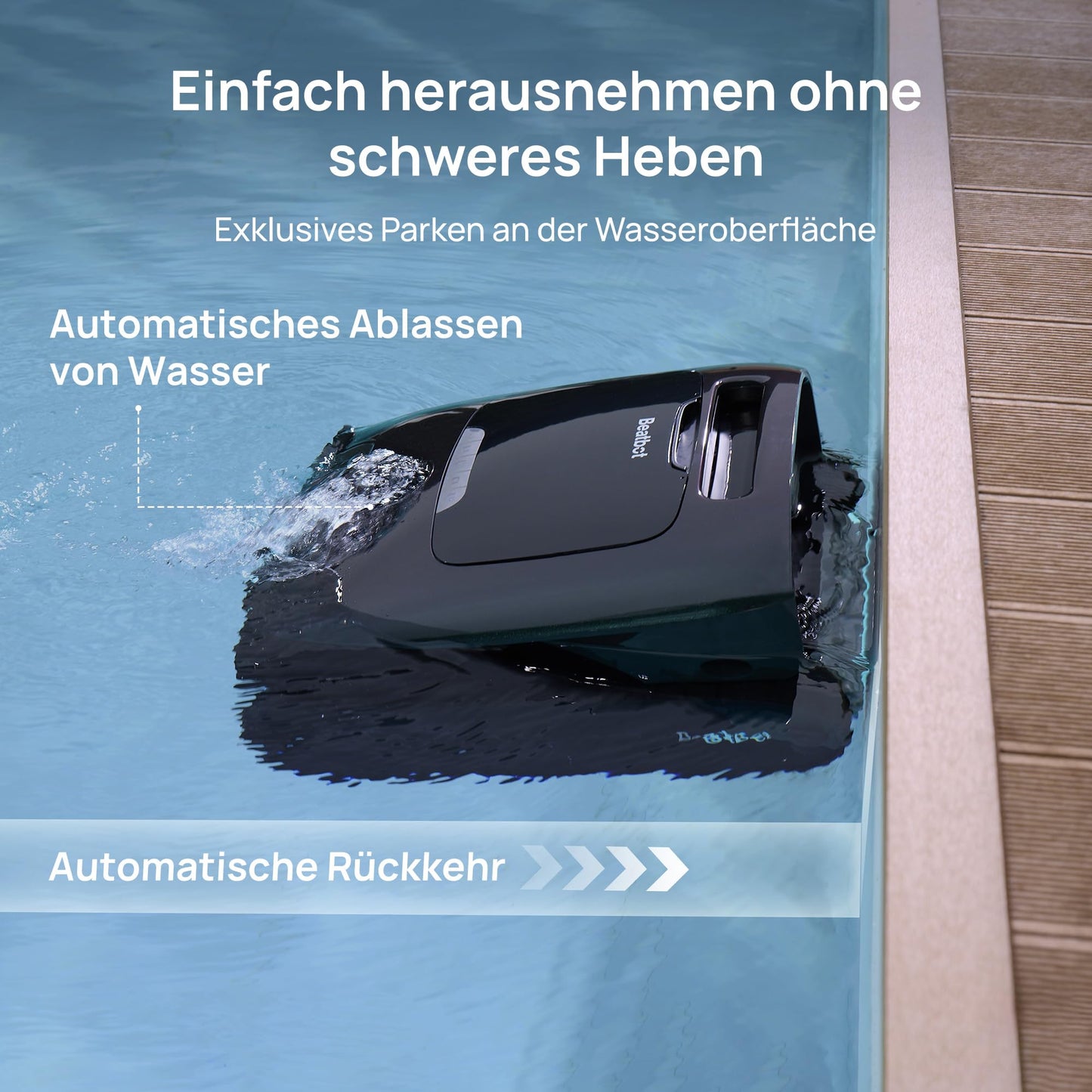 Beatbot AquaSense 2 Pro Pool Robot Set with Clarifier Set, Pool Vacuum Cleaner Design for Cleaning Floor, Wall, Surfaces and Clarifies Water, Floats on Water Surface After Cleaning