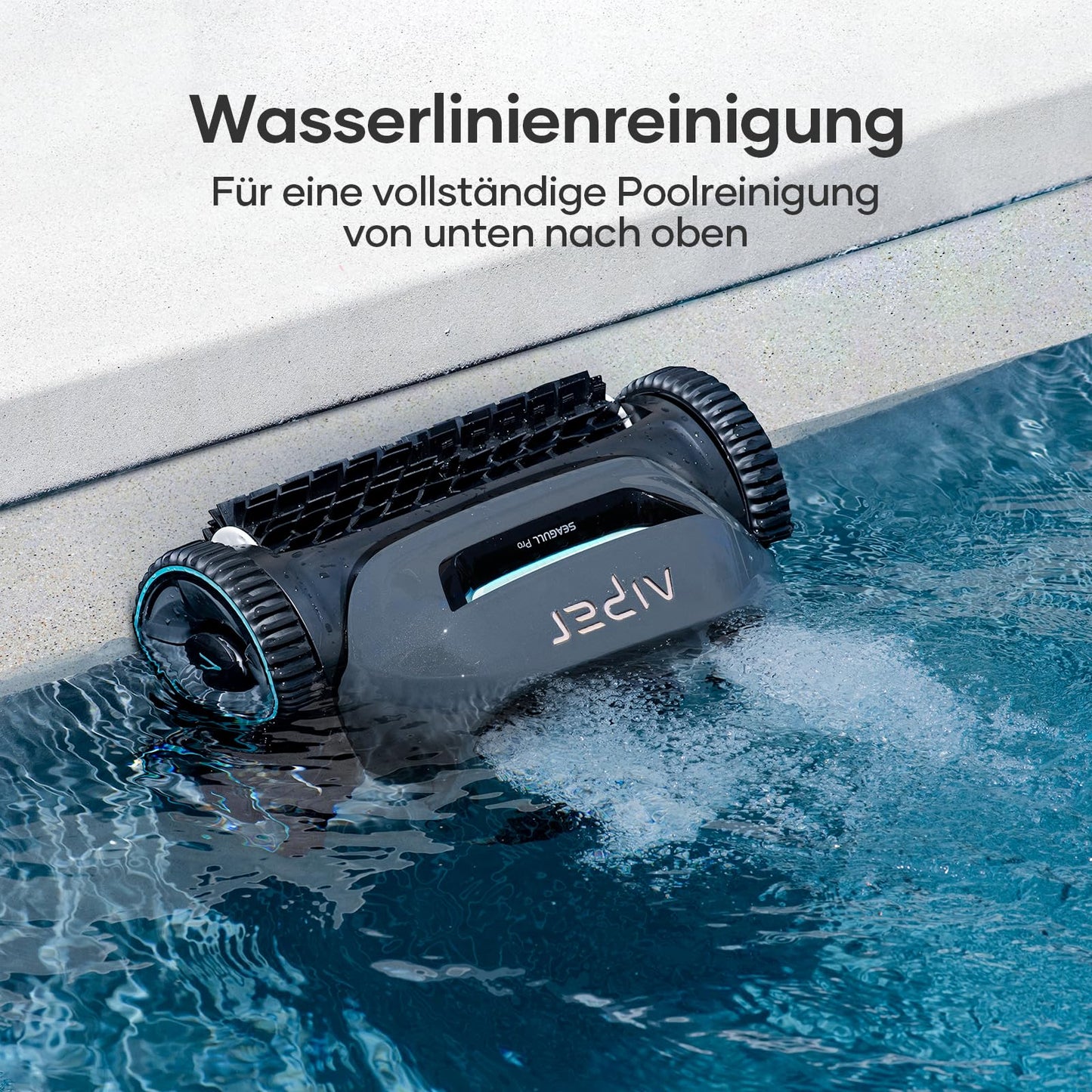AIPER ZT6002 Kabelloser Poolroboter – Quad-Motor, WavePath, 3 Modi, 18500 LPH, für Boden & Wand bis 150 m²