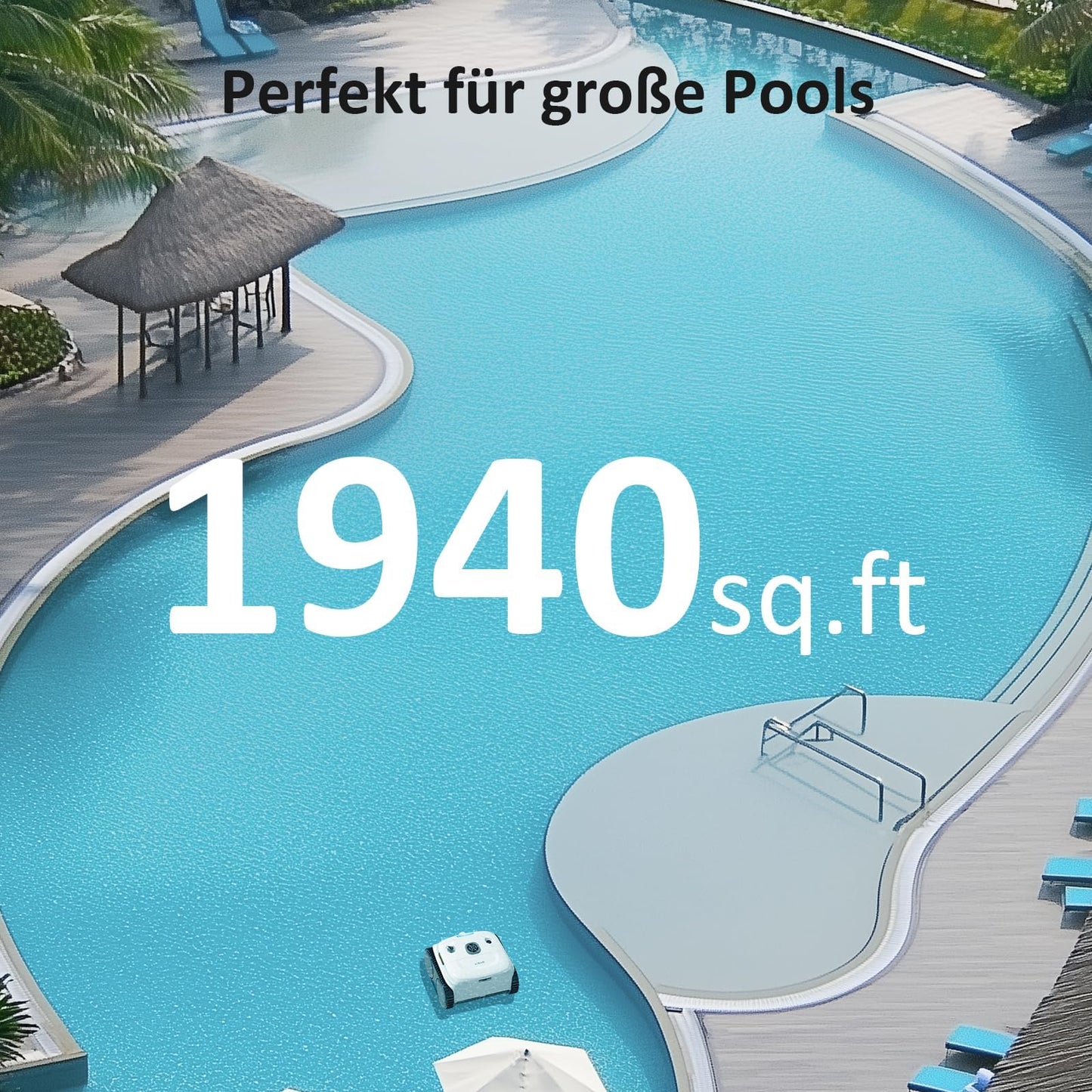 WYBOT C2 Vision AI Kamera Kabelloser poolroboter mit Akku, poolroboter Boden und Wand, Zweischicht-Filterung, leistungsstarke Absaugung, für Eingelassene Pools bis zu 180㎡(Schwarz Grün)