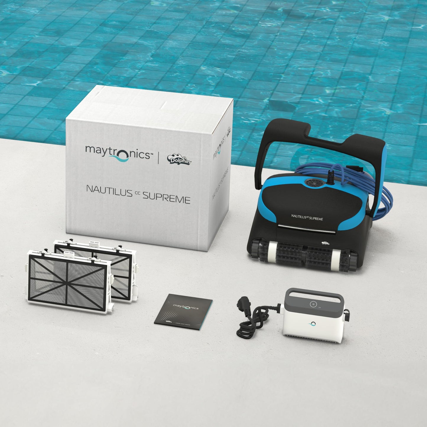 Dolphin Nautilus CC Automatischer Poolroboter mit Kabel – Boden- & Wandreinigung, Energiesparend, für eingelassene Pools bis 10 m