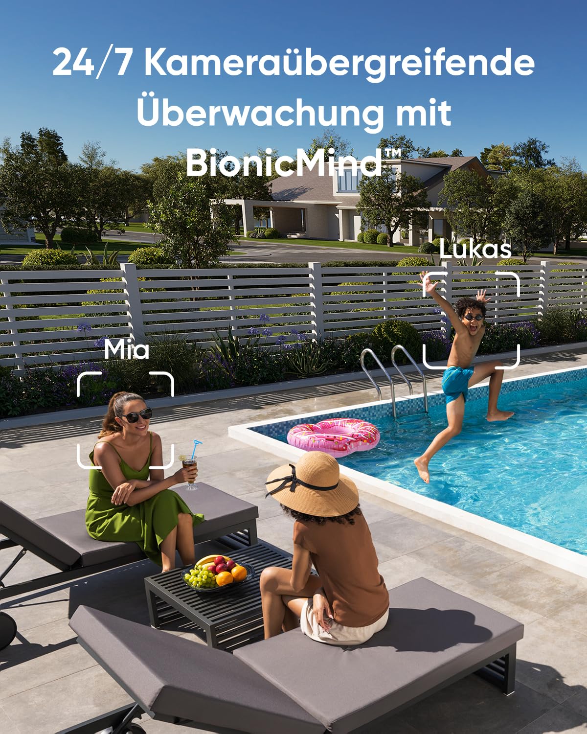 eufyCam E330 Set (4 Kameras) – 4K, 24/7 Aufnahme, Netzstrom, KI-Gesichtserkennung, HomeBase 3, starkes Wi-Fi, keine Gebühren, für Außen