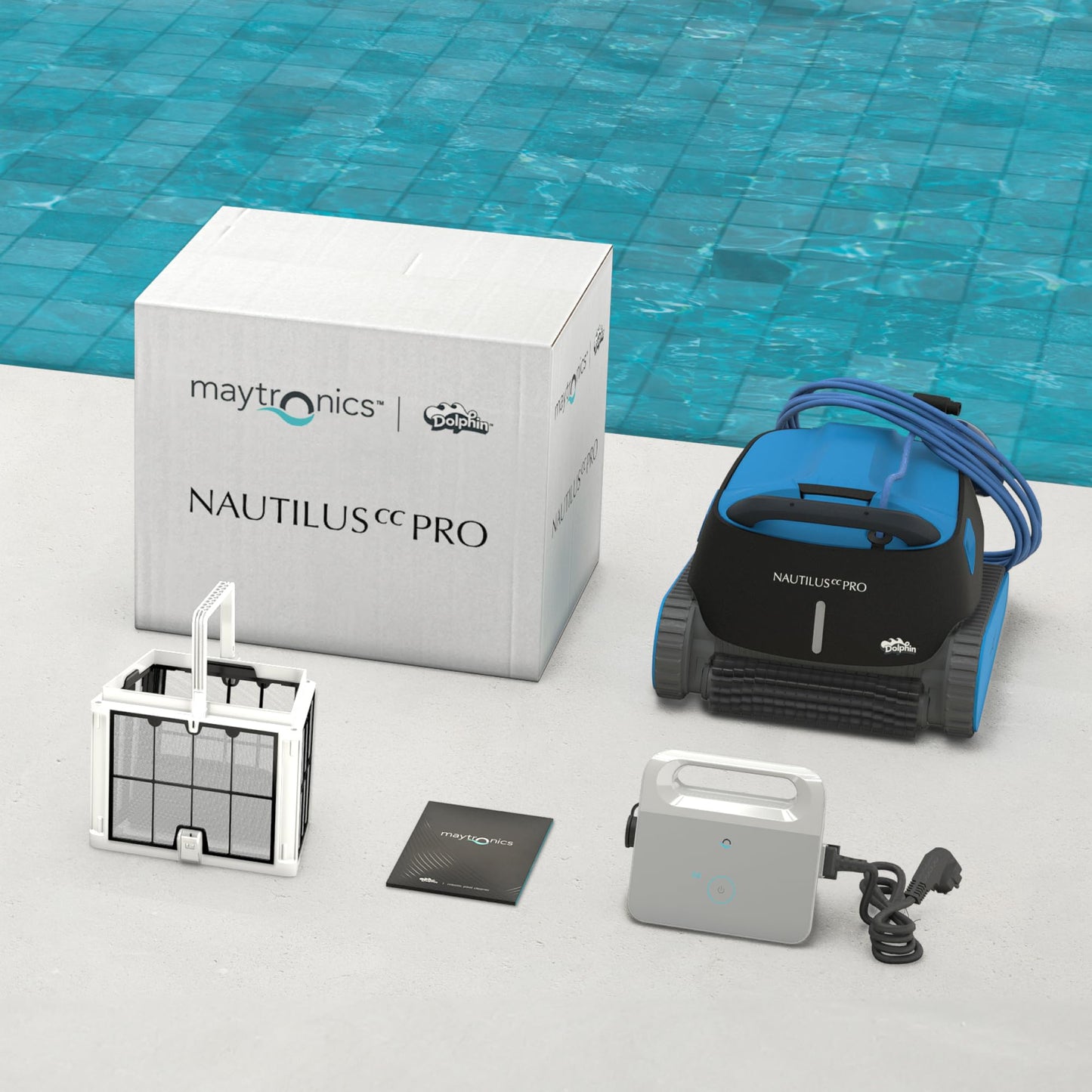 Dolphin Nautilus CC Automatischer Poolroboter mit Kabel – Boden- & Wandreinigung, Energiesparend, für eingelassene Pools bis 10 m
