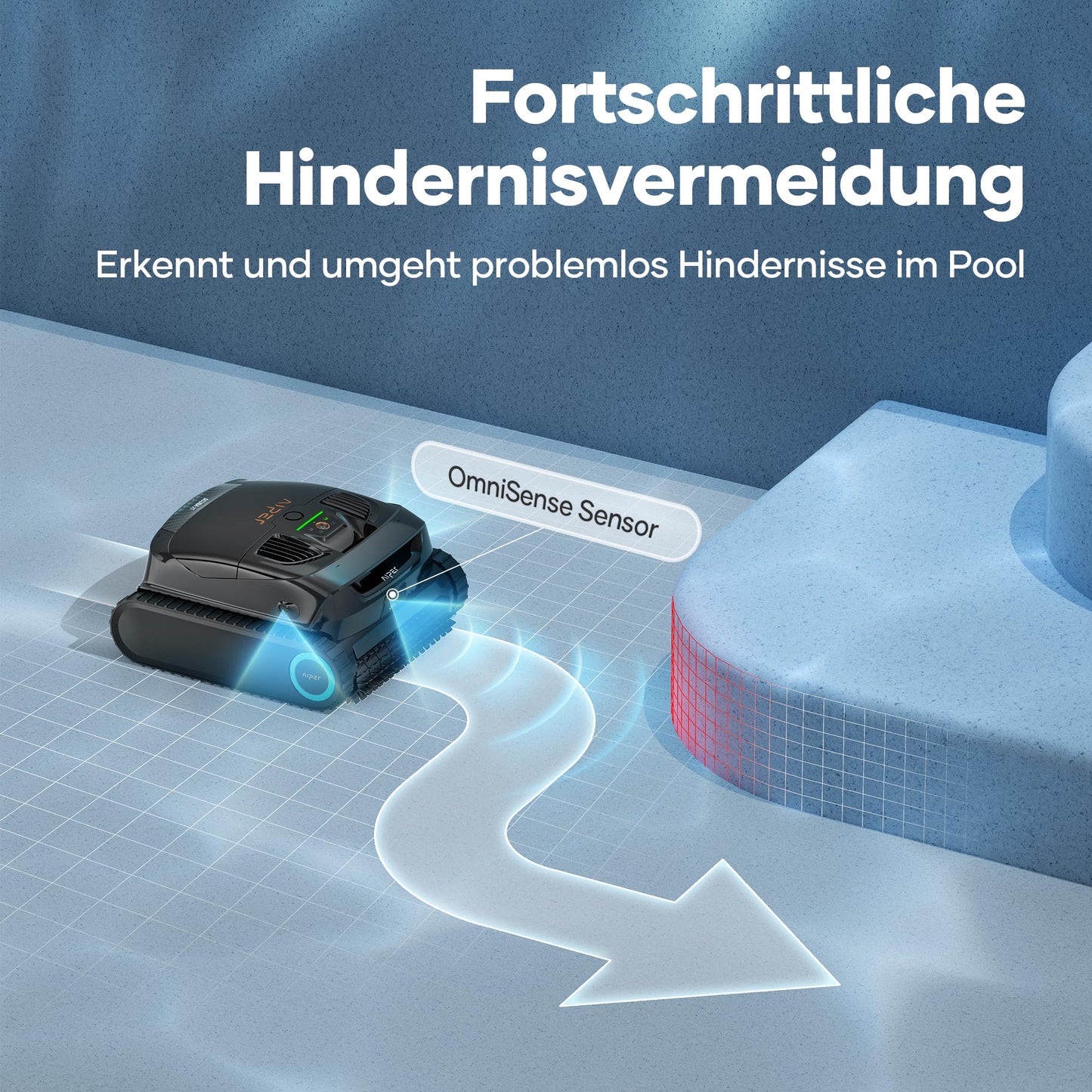AIPER Scuba X1 Upgrade Poolroboter – 3 µm Doppelfilter, 25200 LPH, Boden-, Wand- & Wasserlinienreinigung, bis 200 m²