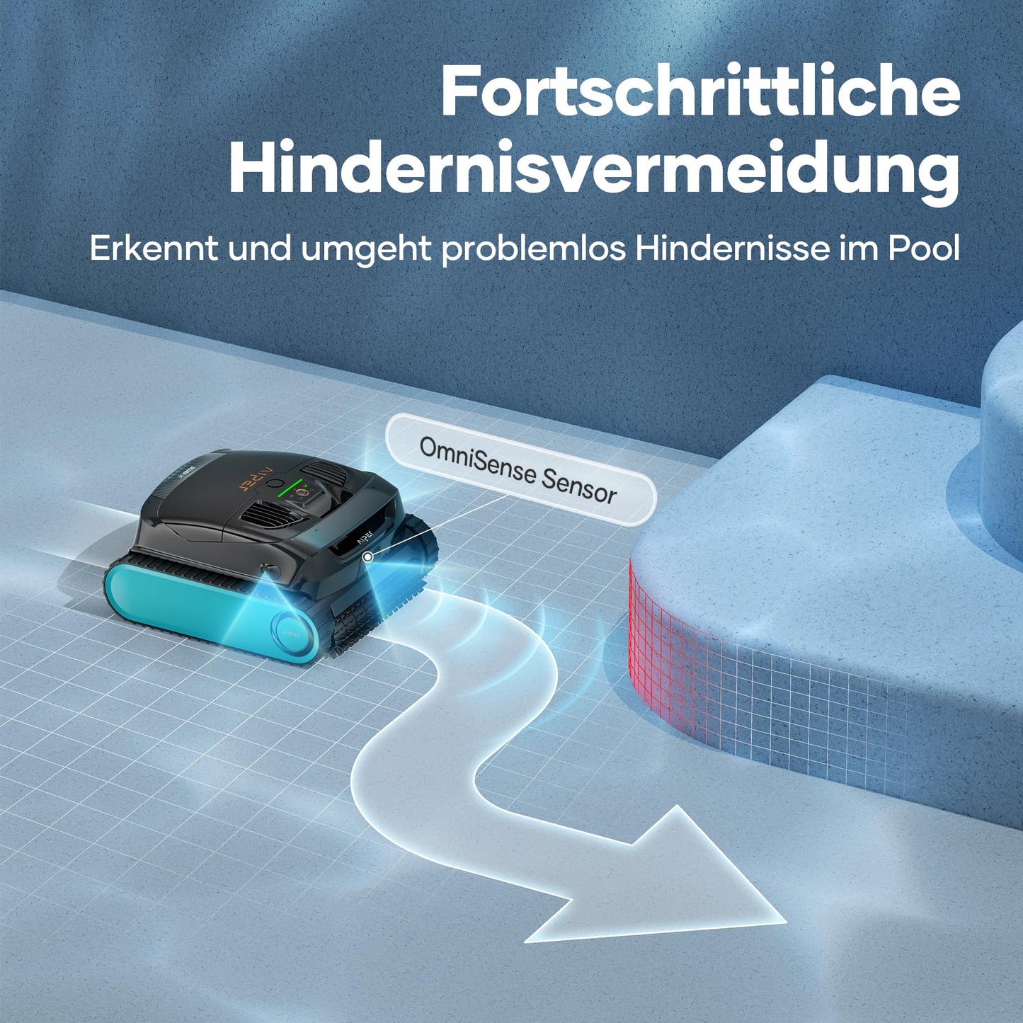 AIPER Scuba X1 Poolroboter mit App – 25200 LPH, 3 µm Feinfiltersystem, Boden-, Wand- & Wasserlinienreinigung, Kabellos