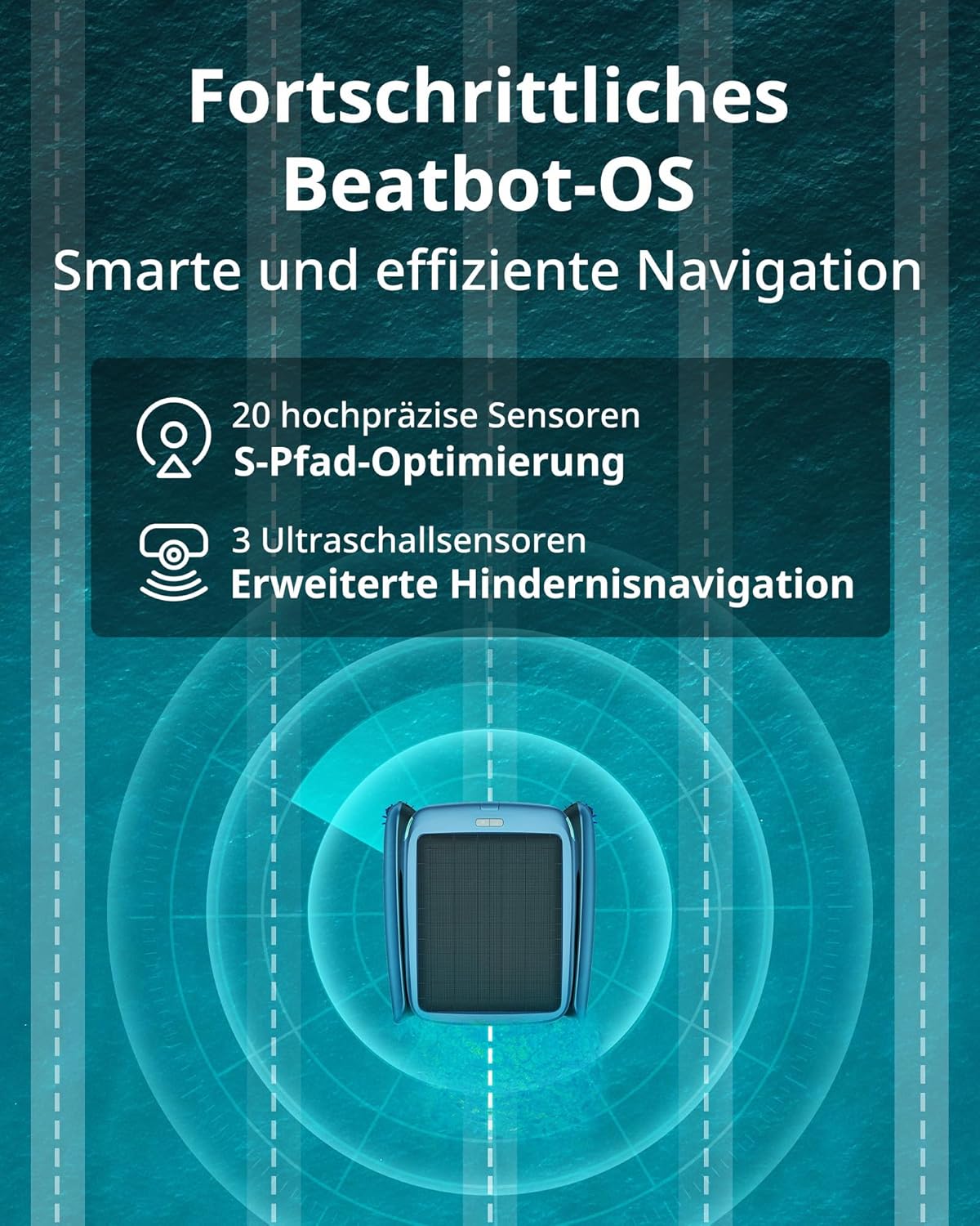 Beatbot iSkim Ultra Solar Powered Robot Pool Skimmer, Pool Cleaning Robot for Surface, Dual Charging Options, Water Clarification, Edge and Corner Cleaning, App Control, Ice Blue