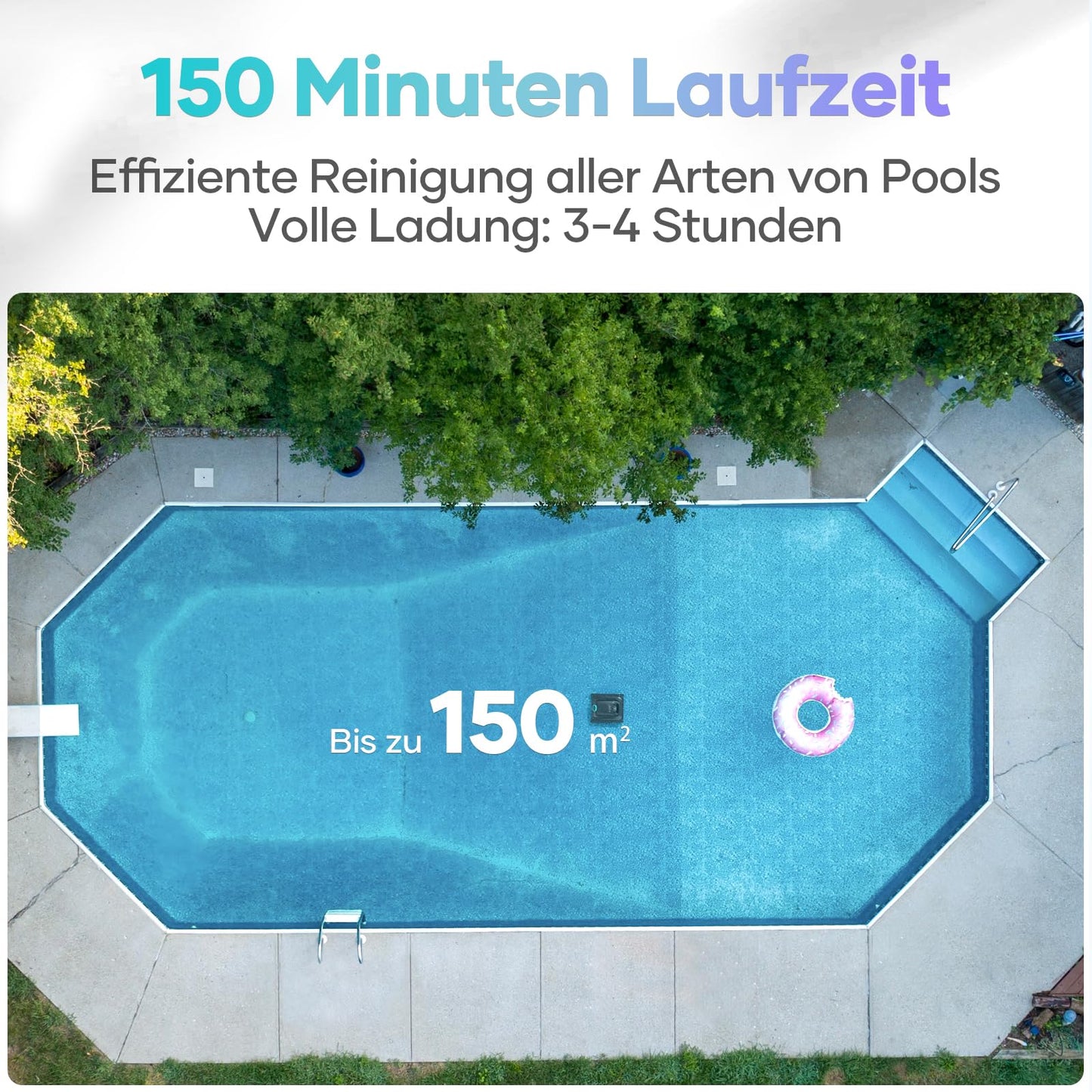 AIPER Scuba S1 2025 Kabelloser Poolroboter – 180 Min Laufzeit, Boden-, Wand- & Wasserlinienreinigung, App-Steuerung