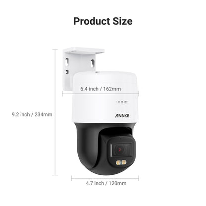 ANNKE 3K POE Kamera Set – 8× IP-Kameras, 2-Wege-Audio, 340° PTZ, Farbnachtsicht, Bewegungserkennung, 8CH NVR mit 1TB HDD, Fernzugriff