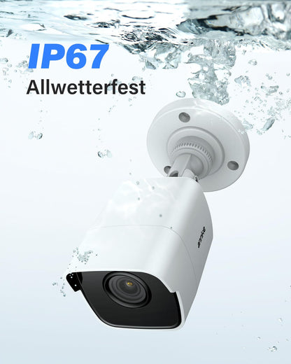 ANNKE 5MP Kamera Set – 8× Innenkameras, 3K Lite 8CH DVR mit 2TB, Personen-/Fahrzeugerkennung, IP67, 30 m EXIR Nachtsicht, Fernzugriff