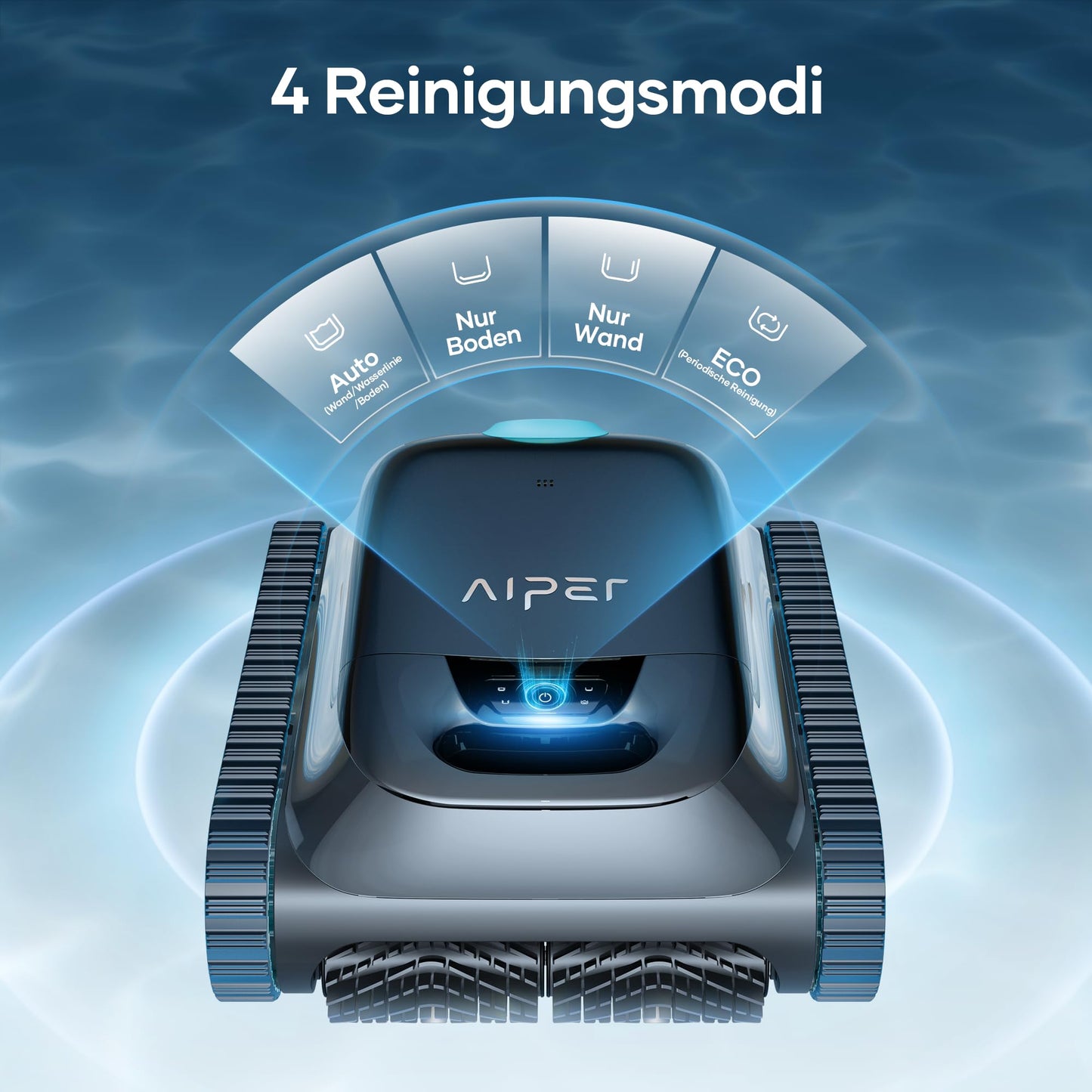AIPER Scuba S1 Pool Robot Floor and Wall, Waterline Cleaning, 3μm Ultra Fine Filter, 180 Min. Battery Life, 15900LPH Powerful Pool Vacuum Cleaner with App, for Recessed Pools