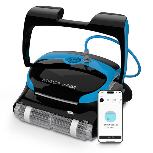 Dolphin Nautilus CC PRO IOT Automatischer Poolreiniger Poolroboter mit Kabel - Boden, Wasserlinie und Wandreinigung - Kontrolle mit app, Eingelassene Pools bis zu 15 m, Wasserpflege
