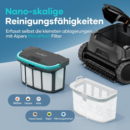 AIPER Scuba X1 Pro Poolroboter – 25200 LPH, Dual-Motor, 3 Modi, Boden-, Wand- & Wasserlinienreinigung, bis 200 m²