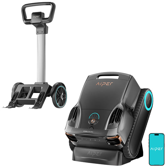 AIPER Scuba X1 Pro Max Pool Robot Floor and Wall, 360° Mapping, Adaptive Route Planning, Water Line, 32000 LPH Power, All-in-One Pool Cleaner Battery for All Recessed Pools up to 300 ㎡