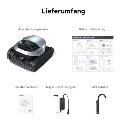 DREAME Z1 Pro Poolroboter – Hohe Saugleistung, Boden-, Wand- & Wasserlinienreinigung, Intelligente Routenplanung, bis 200 m²
