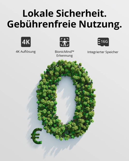 eufyCam S300 3C Set (2+1) – 4K kabellos, KI & Gesichtserkennung, Farbnachtsicht, erweiterbar auf 16TB, keine Gebühren, für Außenbereich