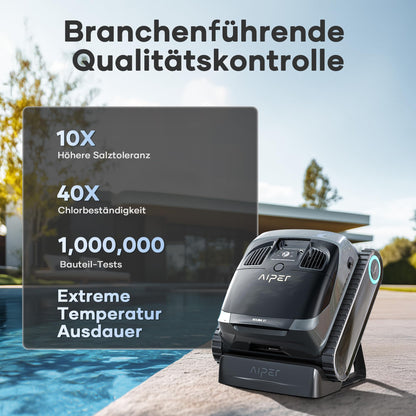 AIPER Scuba X1 Poolroboter mit App – 25200 LPH, 3 µm Feinfiltersystem, Boden-, Wand- & Wasserlinienreinigung, Kabellos