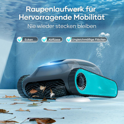 AIPER Scuba S1 Pool Robot Floor and Wall, Waterline Cleaning, 3μm Ultra Fine Filter, 180 Min. Battery Life, 15900LPH Powerful Pool Vacuum Cleaner with App, for Recessed Pools