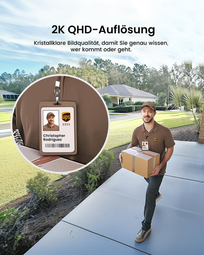 AOSU 2K Solar Kamera Set – 4 Cams mit Akku & Station, 0 Gebühr, 32 GB Speicher, AI-Erkennung, Licht-/Tonalarm, 2-Wege-Audio, IP65