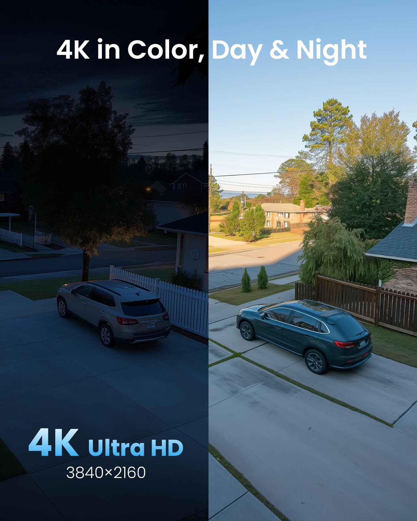 ZOSI 4K WiFi 6 Kamera Set – 4× 360° WLAN Kameras, 8MP NVR mit 1TB, Personen-/Fahrzeugerkennung, Farb-Nachtsicht, für Außen (C296B)