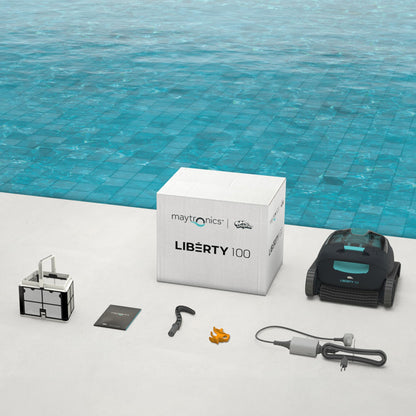 Dolphin Liberty 300 Automatischer Poolreiniger Poolroboter kabellos - Boden und Wandreinigung - Energieeinsparung, Eingelassene Pools bis zu 10 m, Wasserpflege