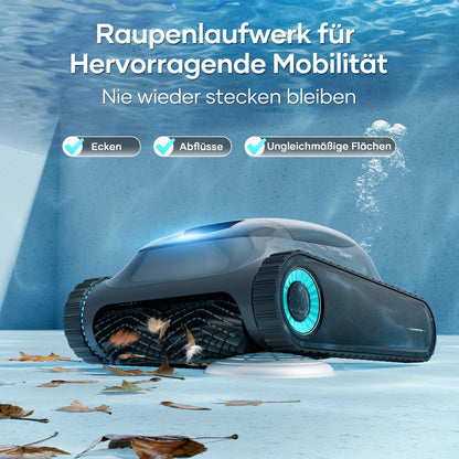 AIPER Scuba S1 Pool Robot Floor and Wall, Waterline Cleaning, 3μm Ultra Fine Filter, 180 Min. Battery Life, 15900LPH Powerful Pool Vacuum Cleaner with App, for Recessed Pools